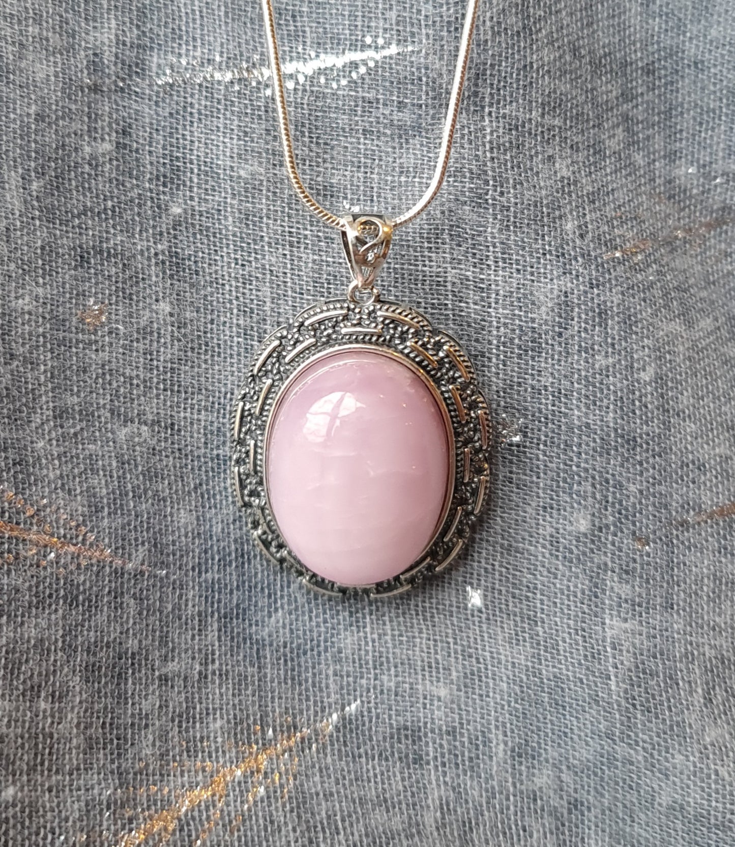 Kunzite Sterling Silver Pendant