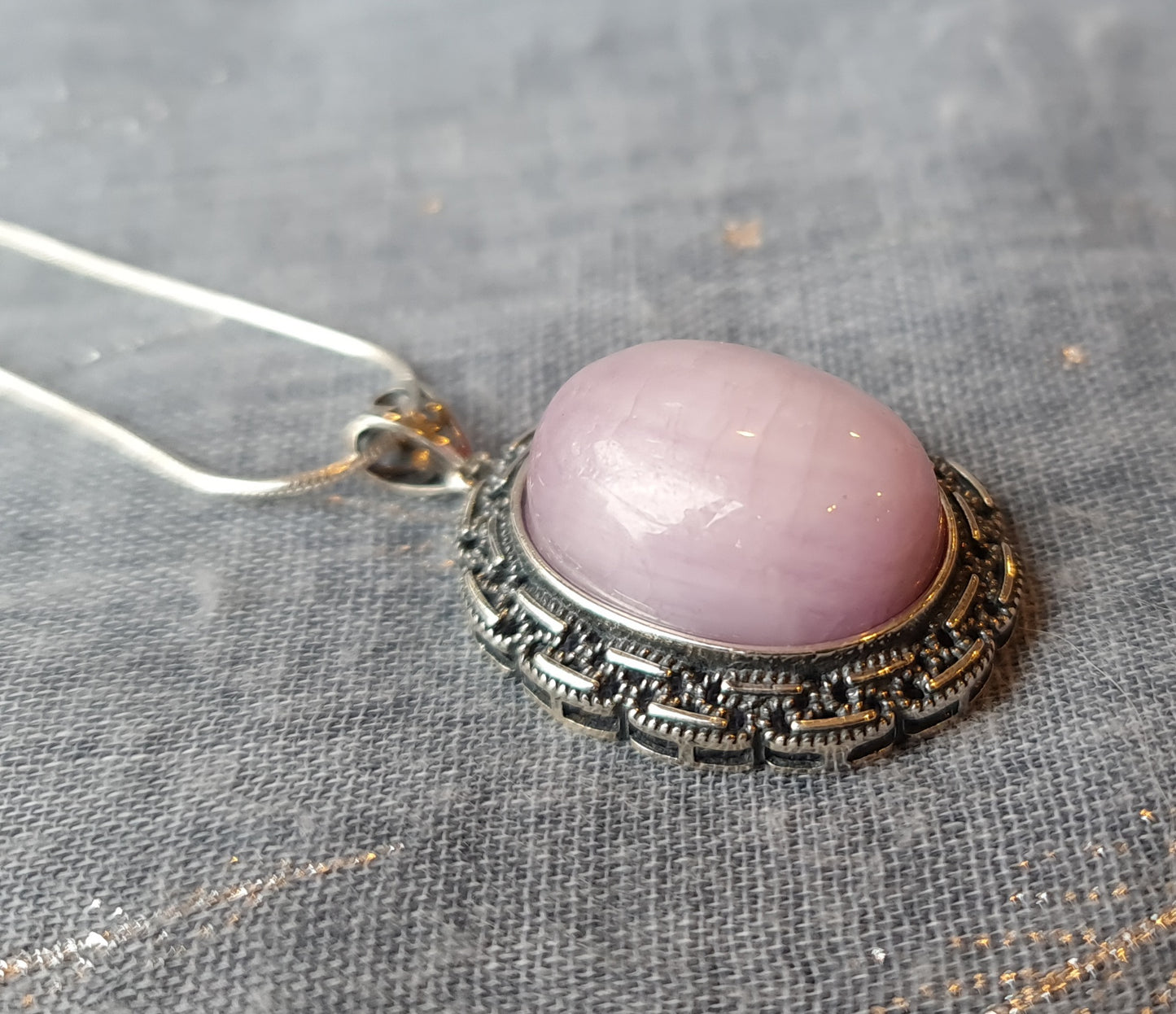 Kunzite Sterling Silver Pendant