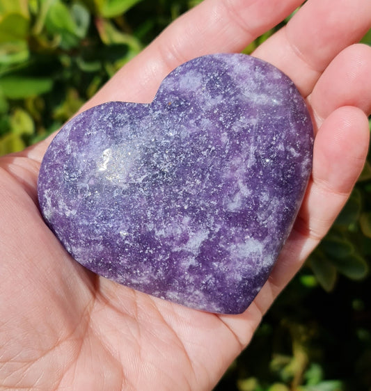 Lepidolite Heart