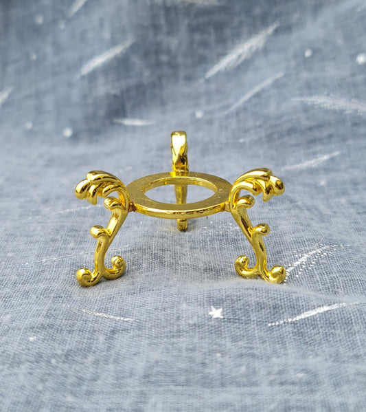 Gold Scroll Sphere Stand