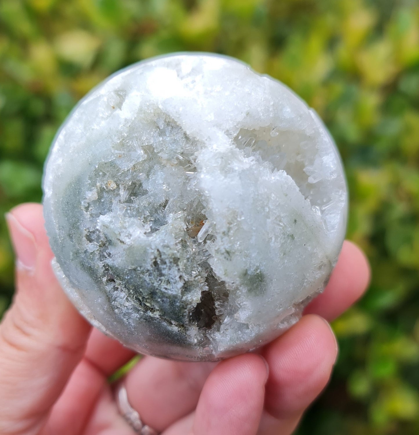 Geode Sphere with Quartz Druzy