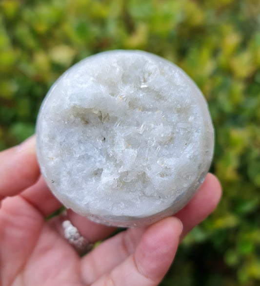 Geode Sphere with Quartz Druzy