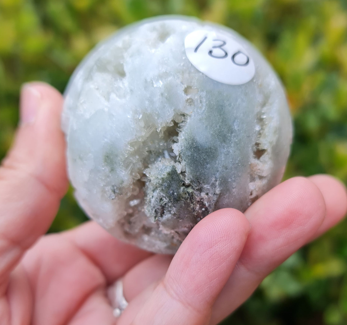 Geode Sphere with Quartz Druzy