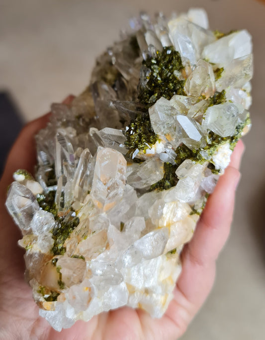 Quartz with Epidote and Hematite