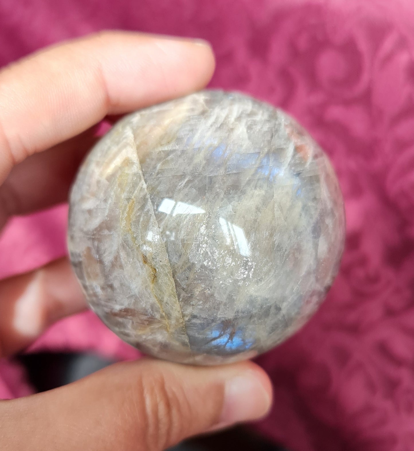 Belomorite - Moonstone with Sunstone Sphere 5.2 cm
