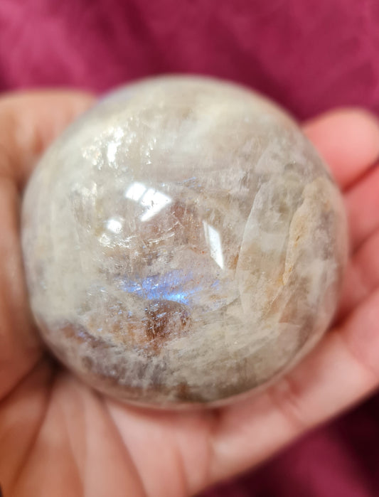 Belomorite - Moonstone with Sunstone Sphere 5.5 cm