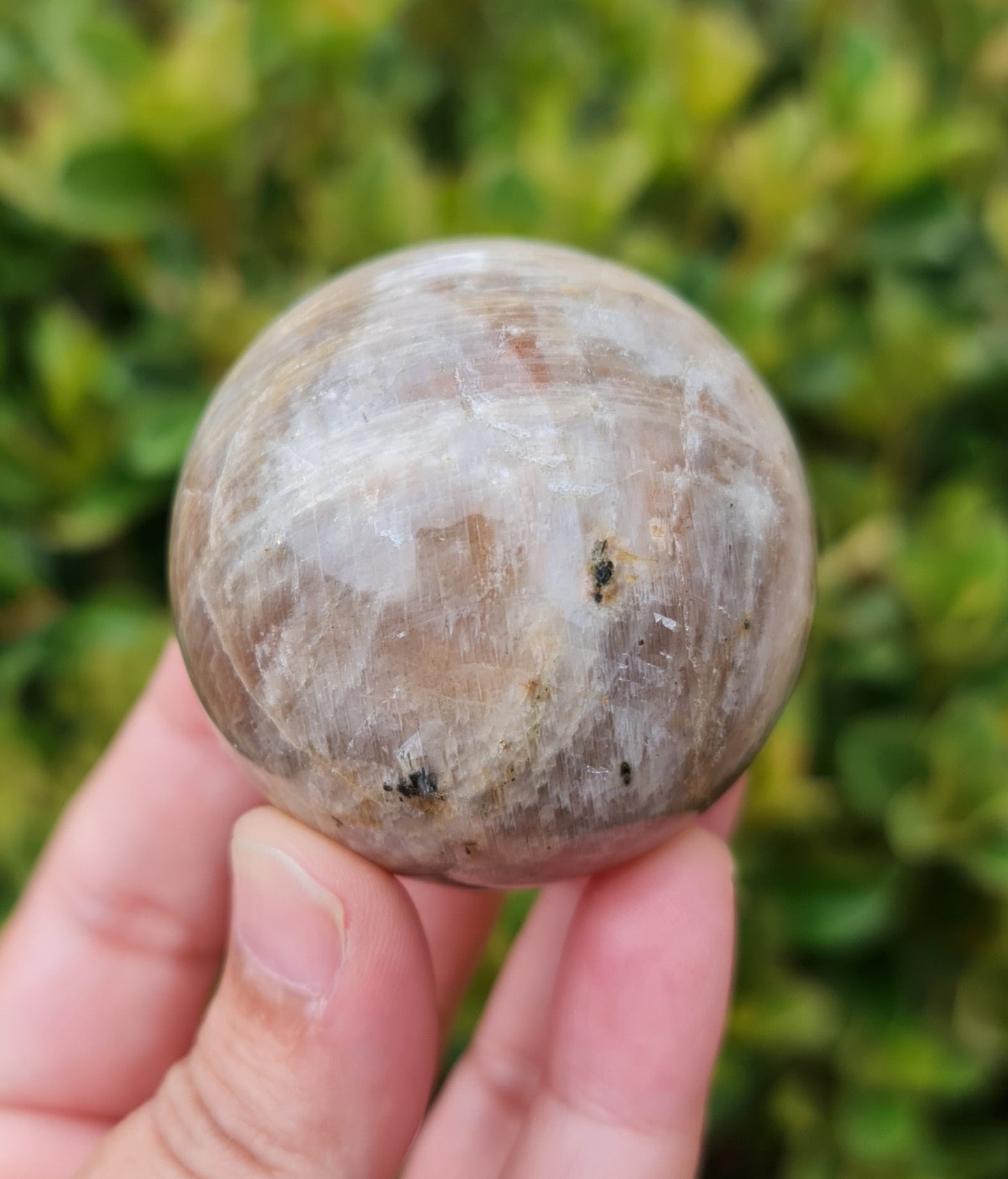 Belomorite - Moonstone with Sunstone Sphere 4.5 cm
