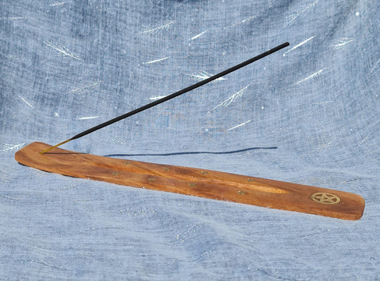 Gold Pentacle Wood Incense Burner