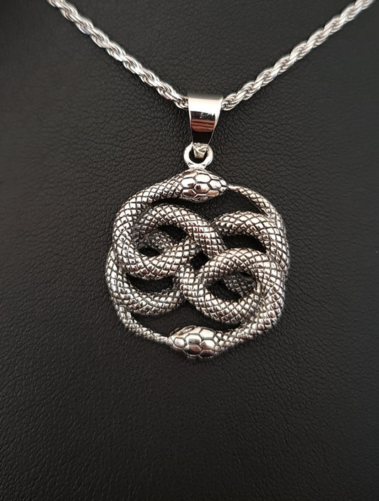 "The Auryn" Ouroboros Sterling Silver Pendant