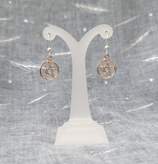 Pentacle Sterling Silver Earrings