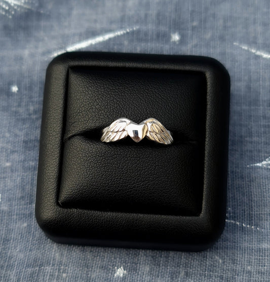Sterling Silver Winged Heart Ring
