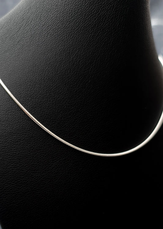 Sterling Silver Snake Chain - Round - 1mm