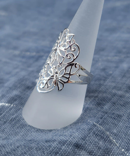 Sterling Silver Butterfly Ring