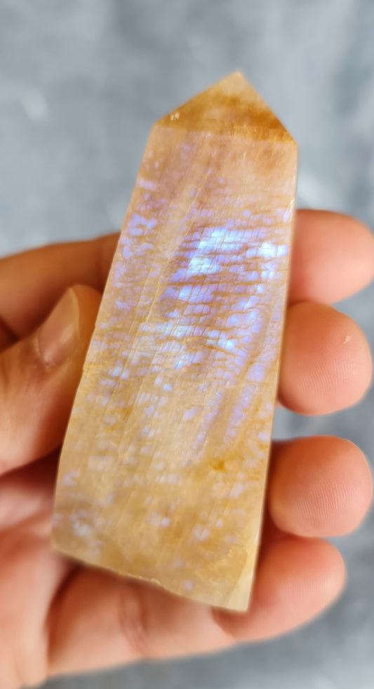 Belomorite - Blue Flash Moonstone Point