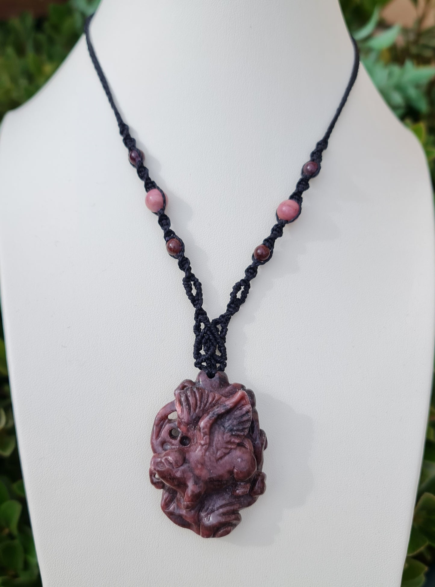 "When Pigs Fly" - Macrame Necklace