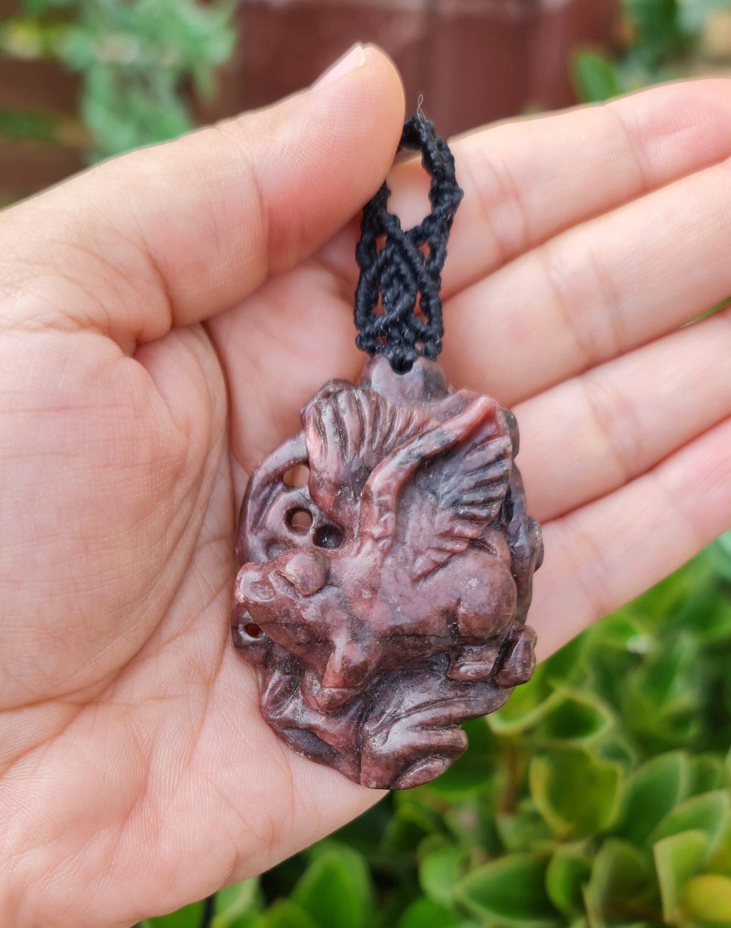 "When Pigs Fly" - Macrame Necklace