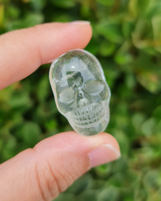 Garden Quartz (Lodolite) Skull
