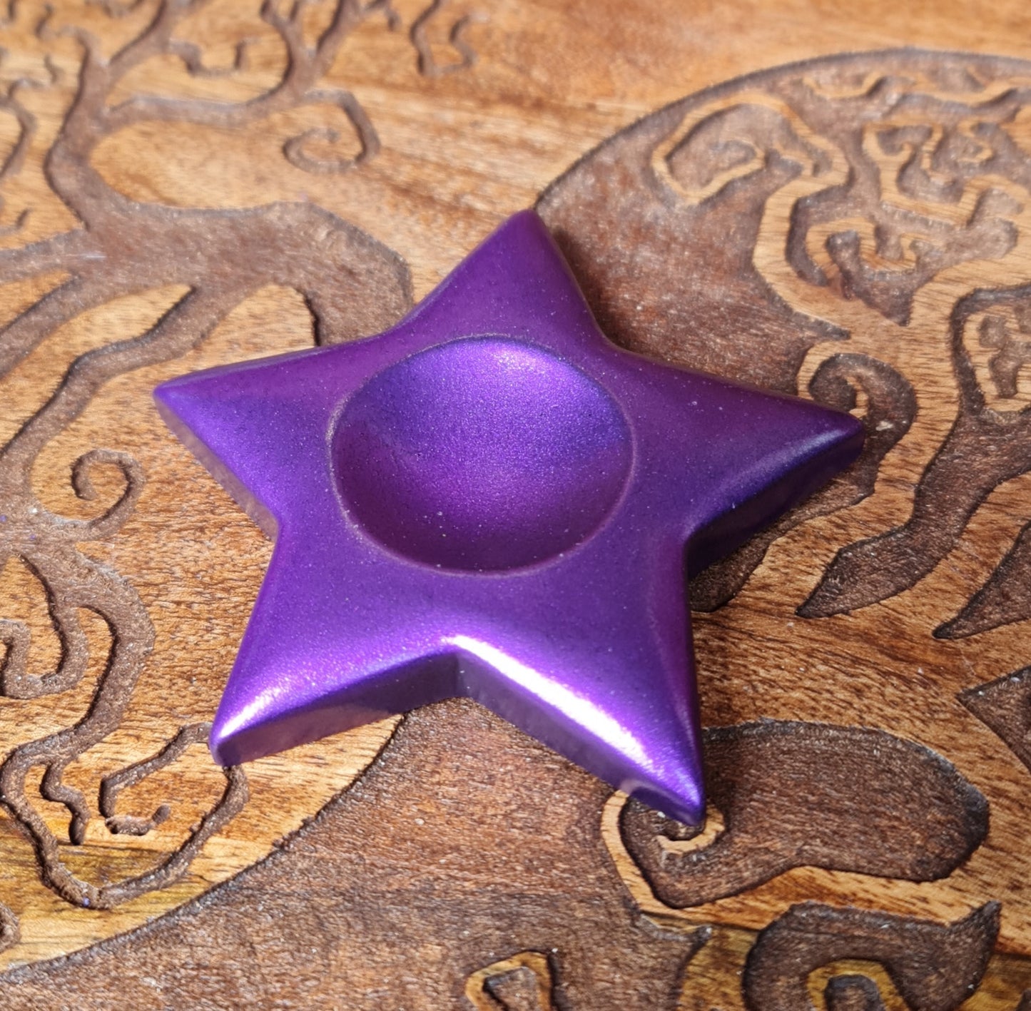 Resin Star Sphere Stand - Purple