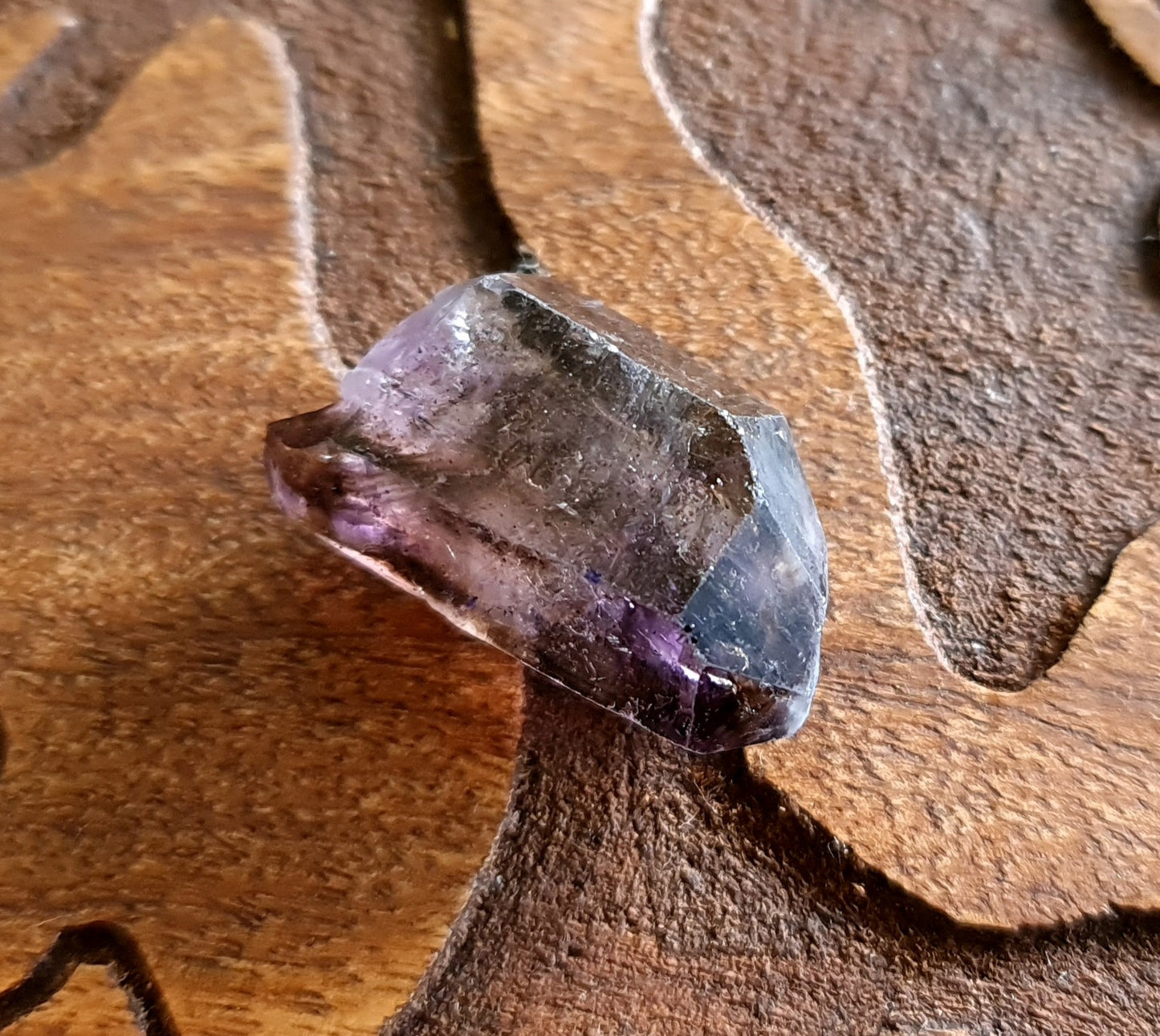 Smoky Amethyst Double Terminated Enhydro