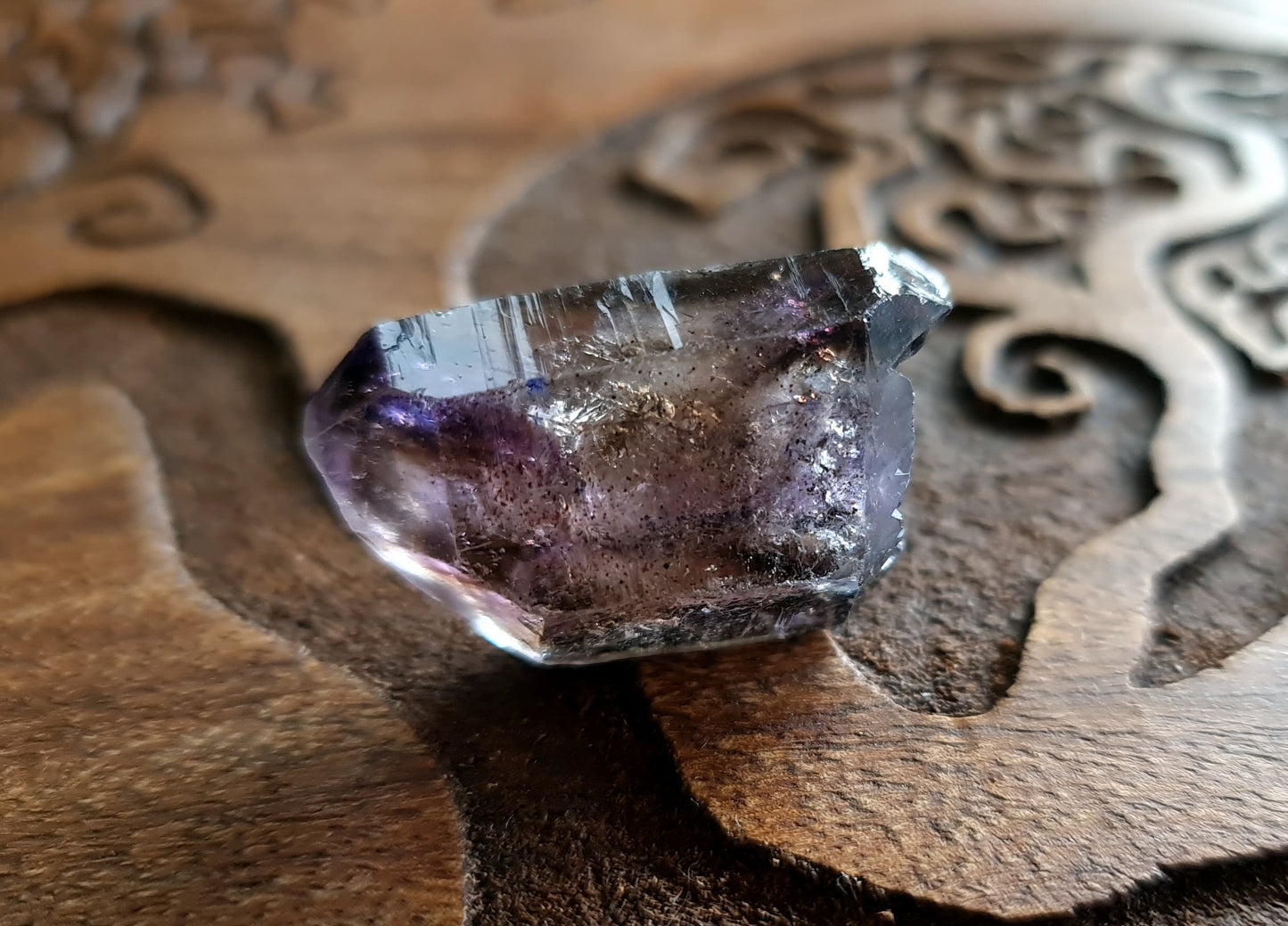 Smoky Amethyst Double Terminated Enhydro
