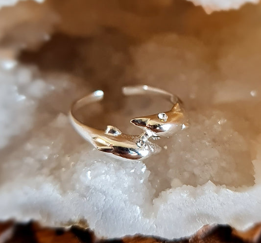 Sterling Silver Dolphin Toe Ring