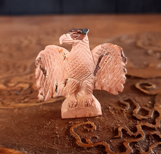 Mexican Cantera Opal Eagle Carving