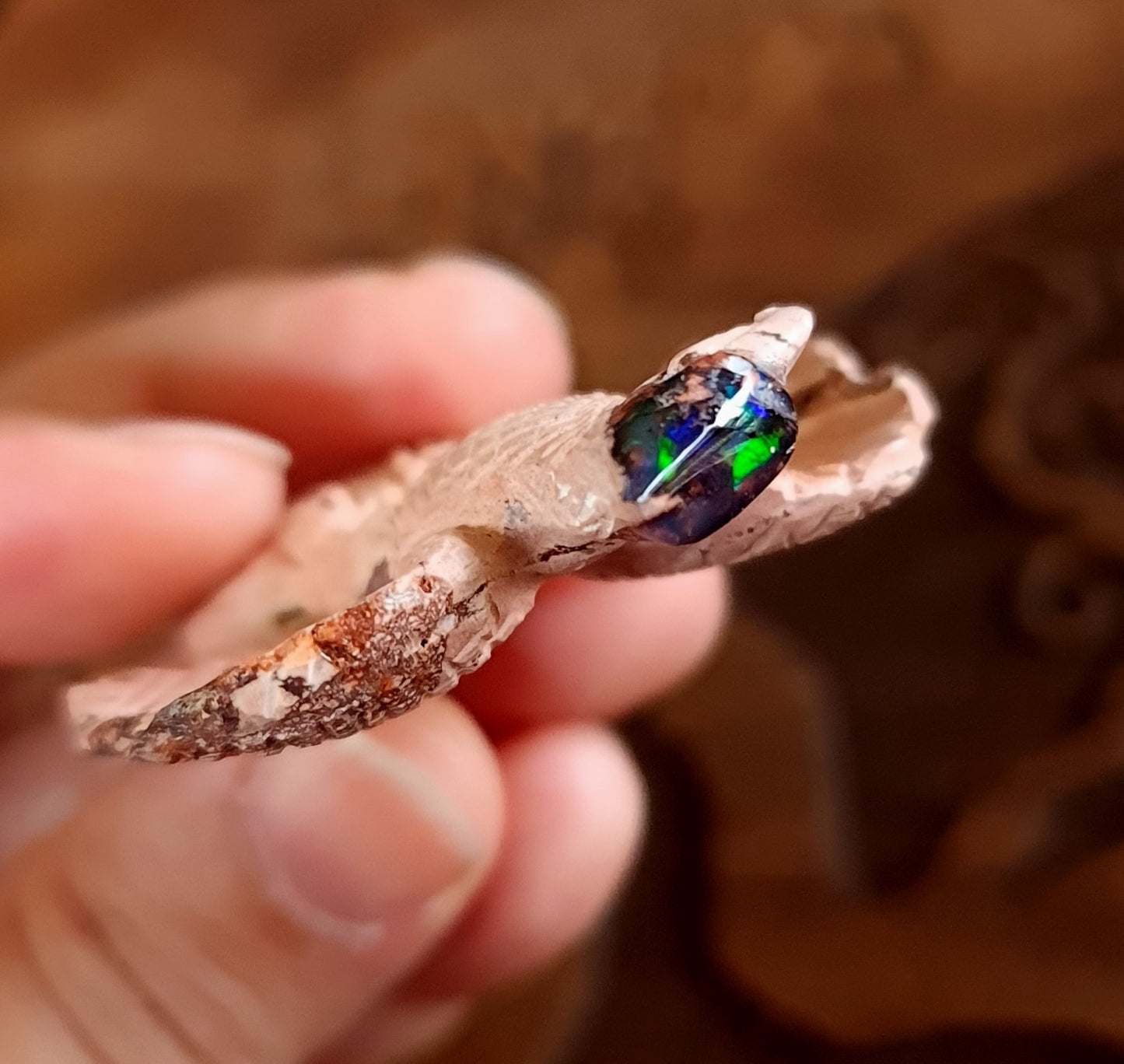 Mexican Cantera Opal Eagle Carving