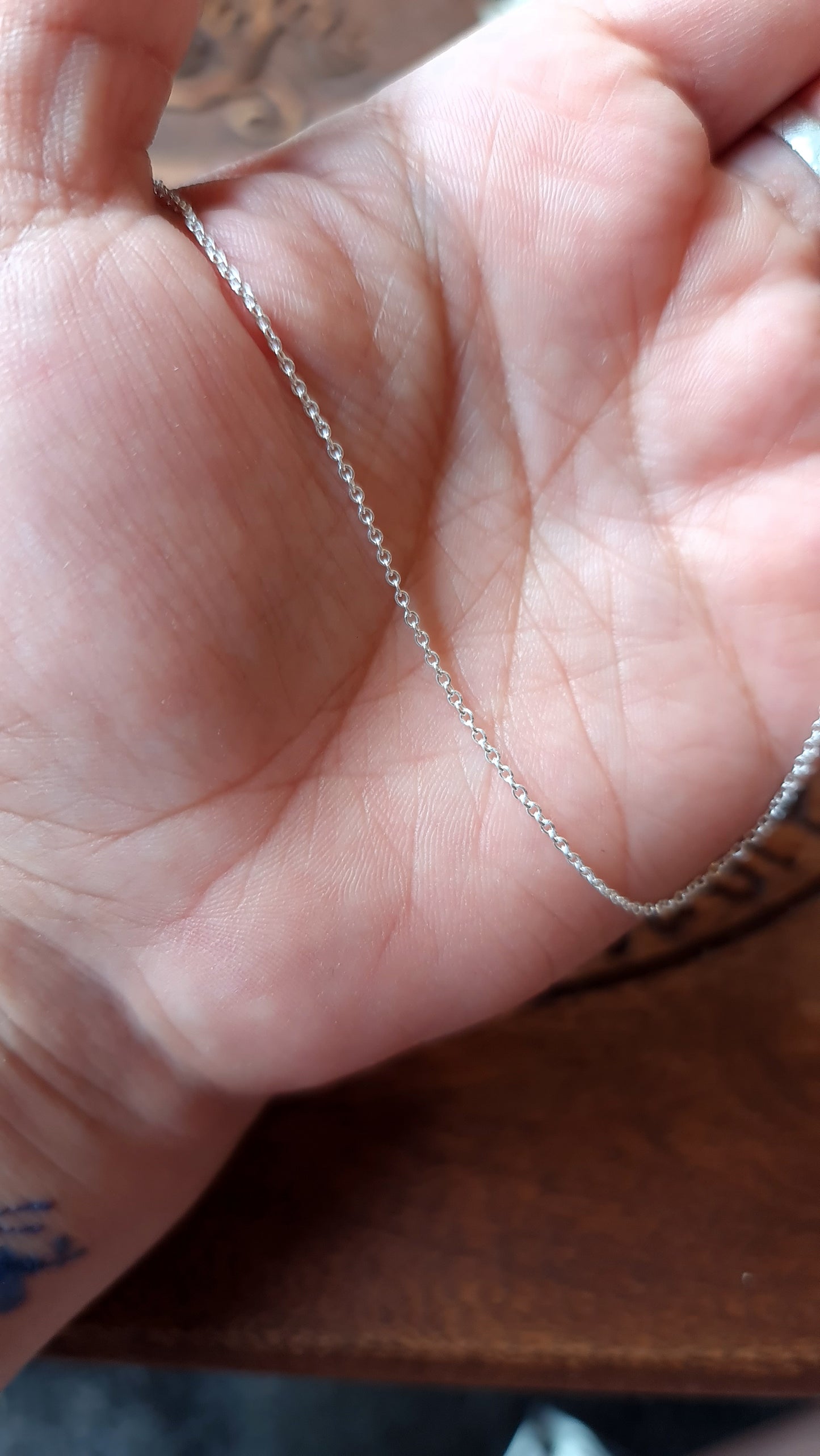 Sterling Silver 1.25 mm Chain Adjustable Length