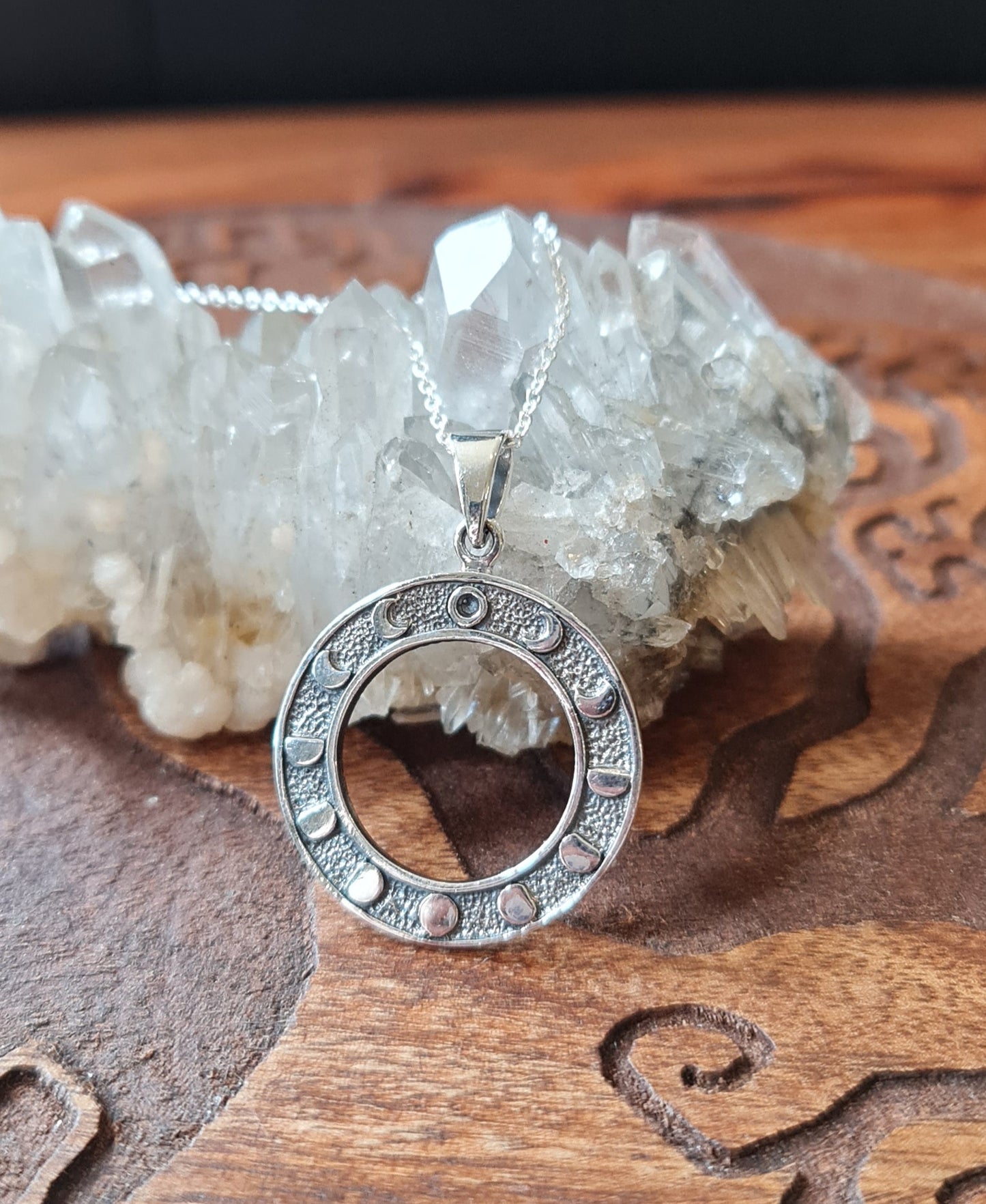 Sterling Silver Moon Phase Pendant