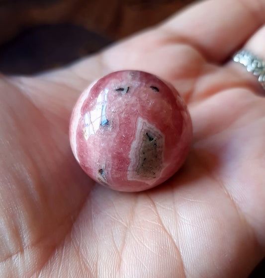 Rhodochrosite Sphere