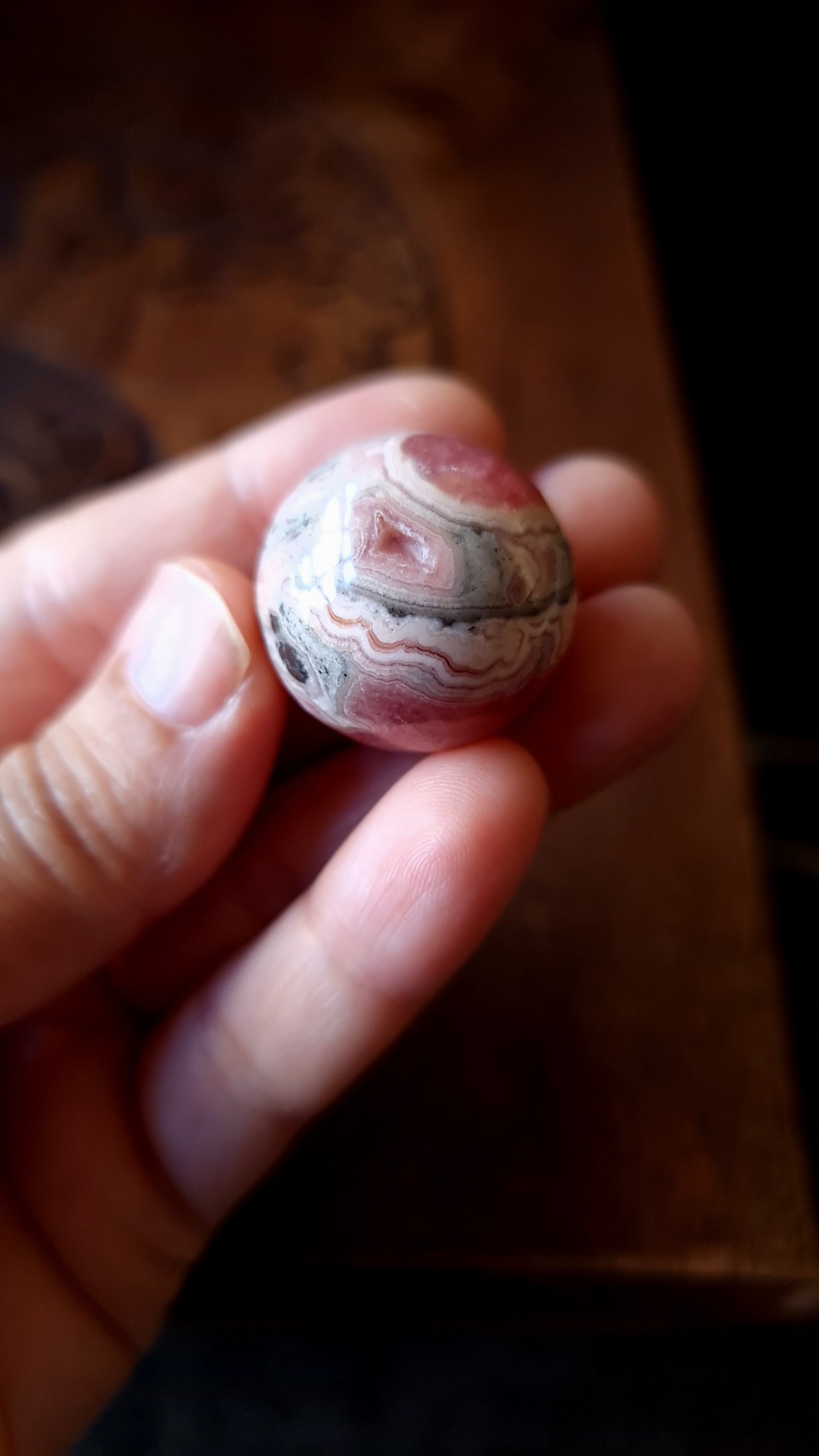 Rhodochrosite Sphere