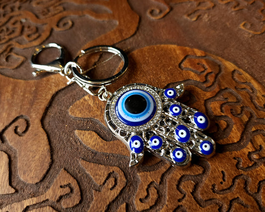 Nazar "Evil Eye" Hamsa Bag Clip/Keychain