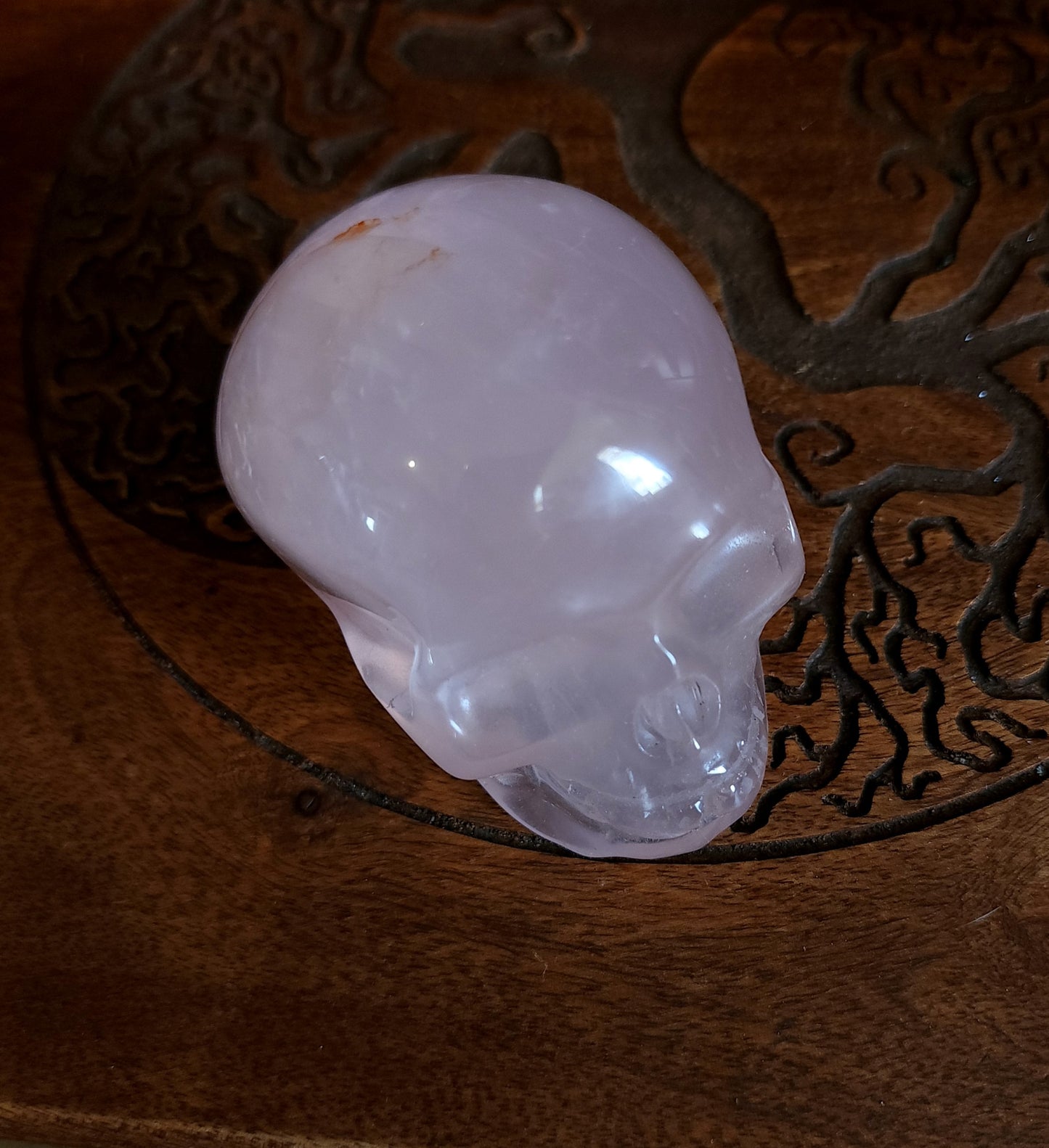 Star Rose Quartz Skull