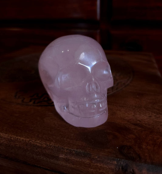 Star Rose Quartz Skull