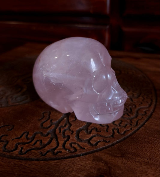 Star Rose Quartz Skull