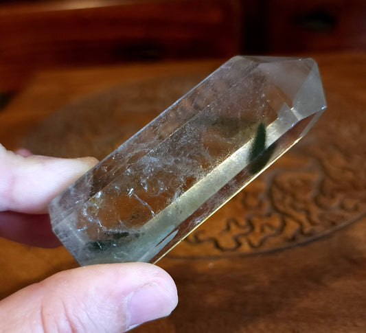 Lodolite Freeform Point with Chlorite Phantom