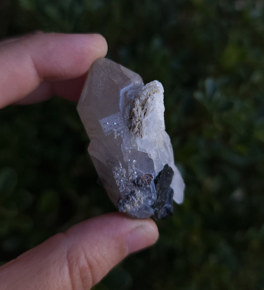 Blue Cap Tourmaline in Quartz with Cleavelandite
