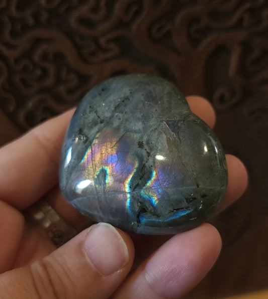 Labradorite Heart