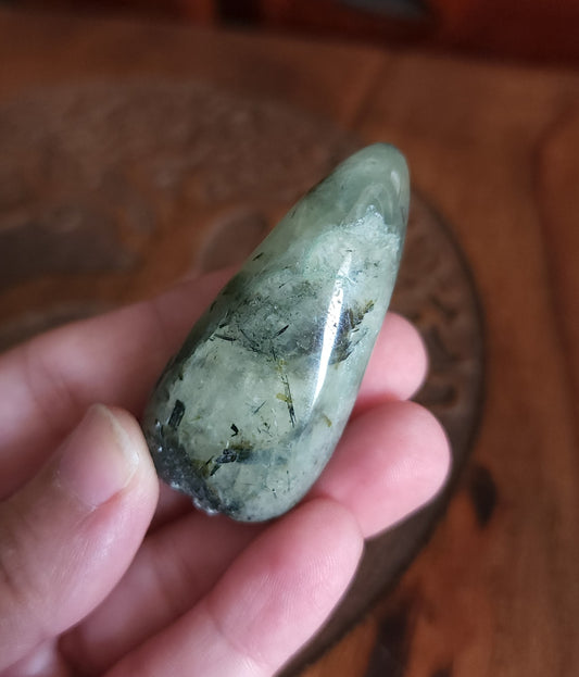 Prehnite with Epidote Tumble