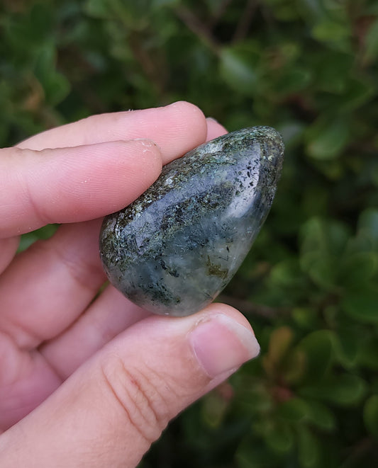 Prehnite with Epidote Tumble