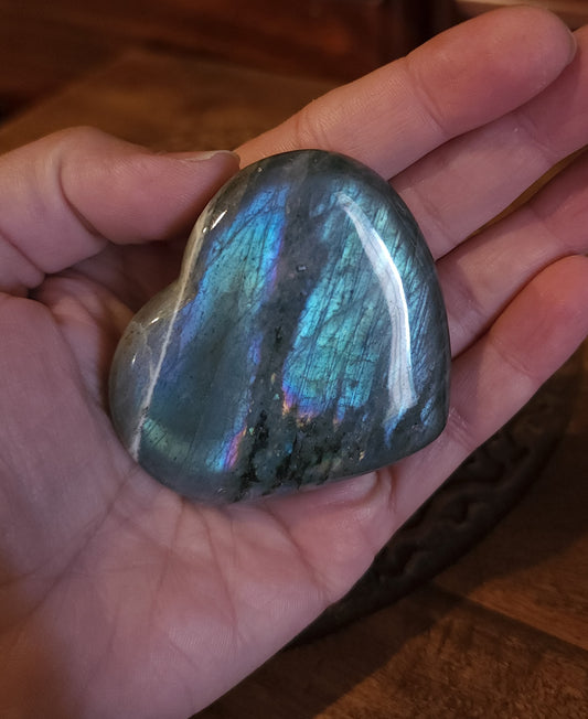 Labradorite Heart