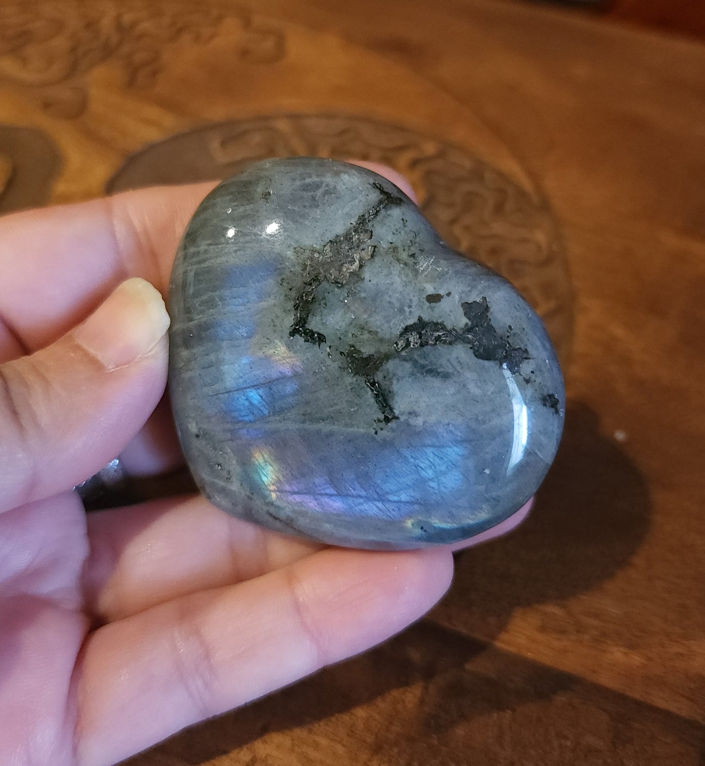 Labradorite Heart