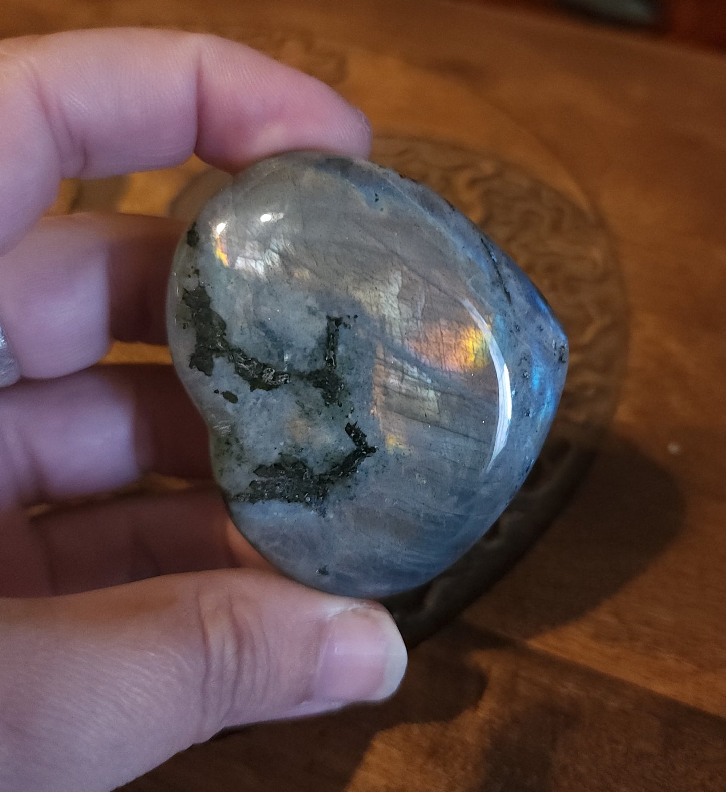 Labradorite Heart