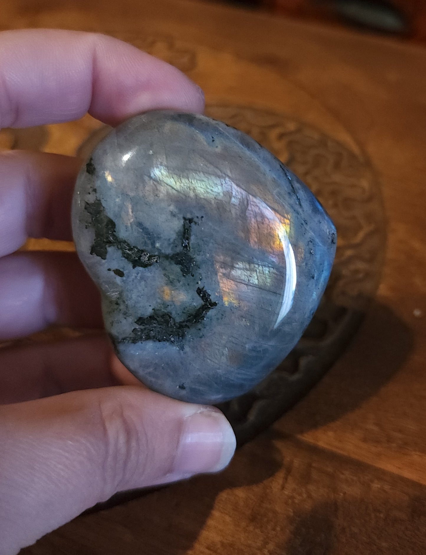 Labradorite Heart