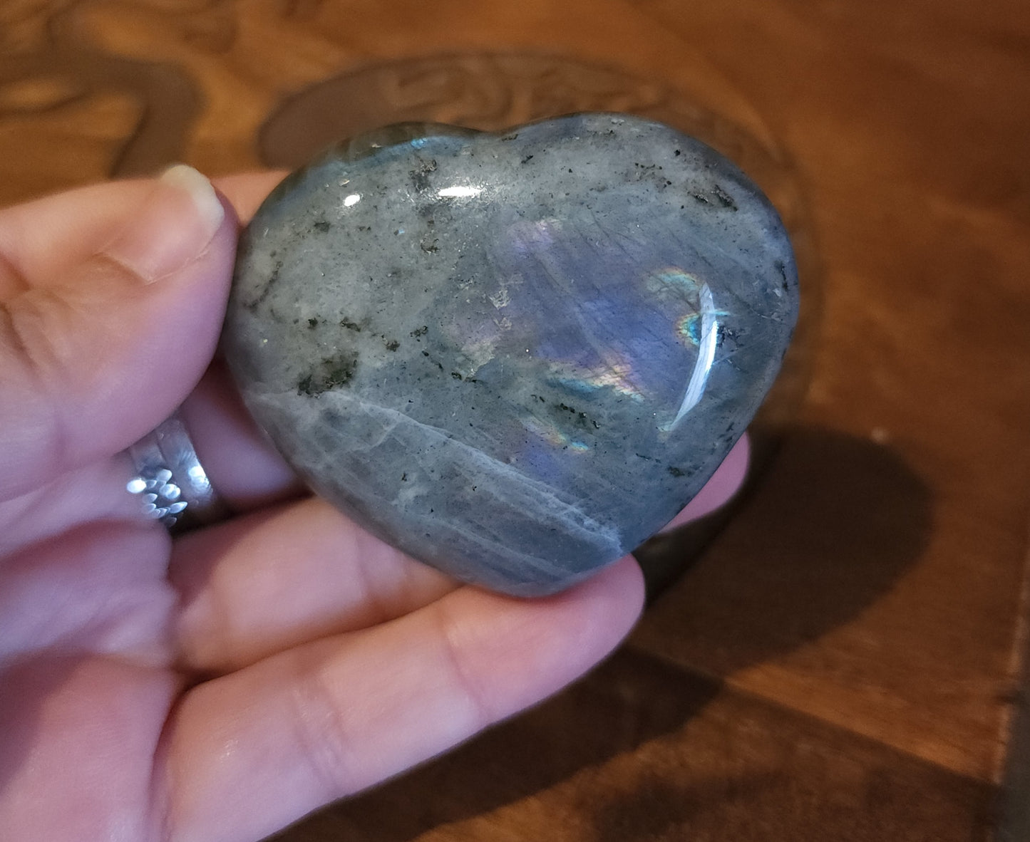 Labradorite Heart