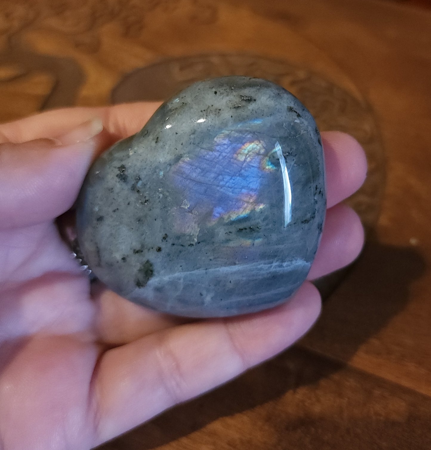 Labradorite Heart