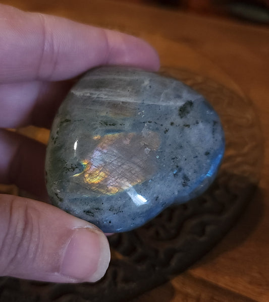 Labradorite Heart