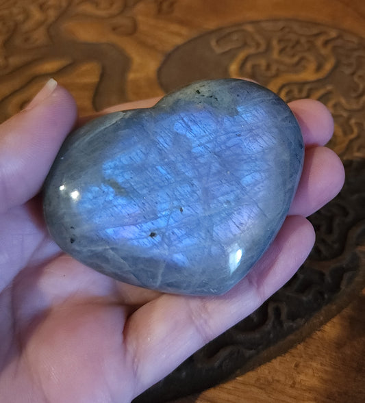 Labradorite Heart