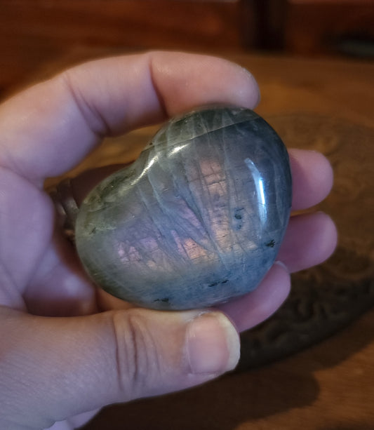 Labradorite Heart