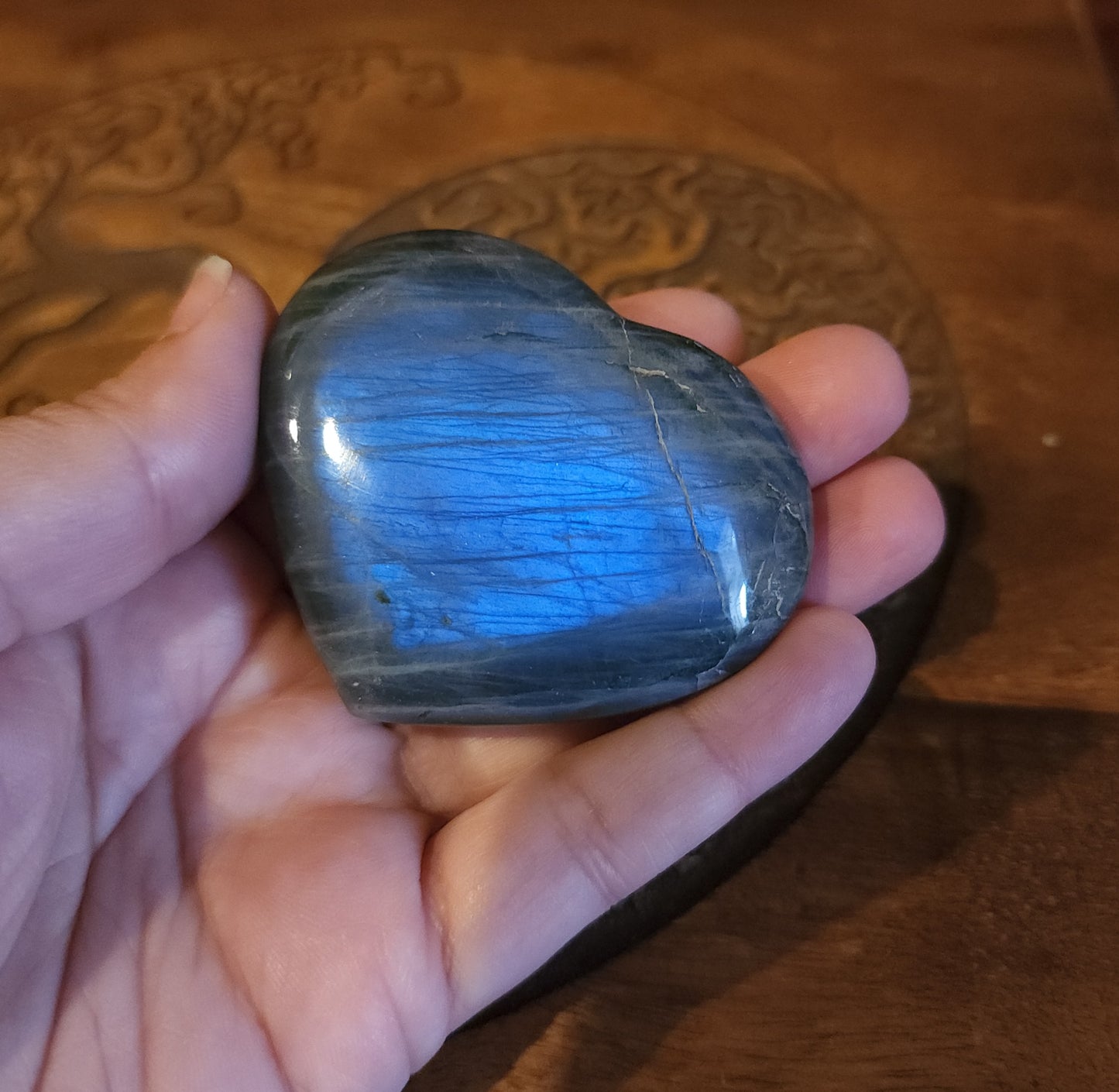 Labradorite Heart